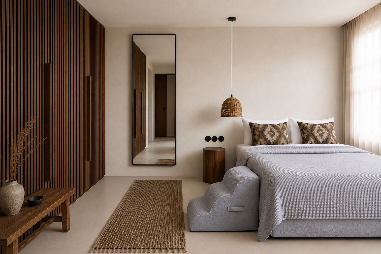 The Perch — Light Grey, 3 Step