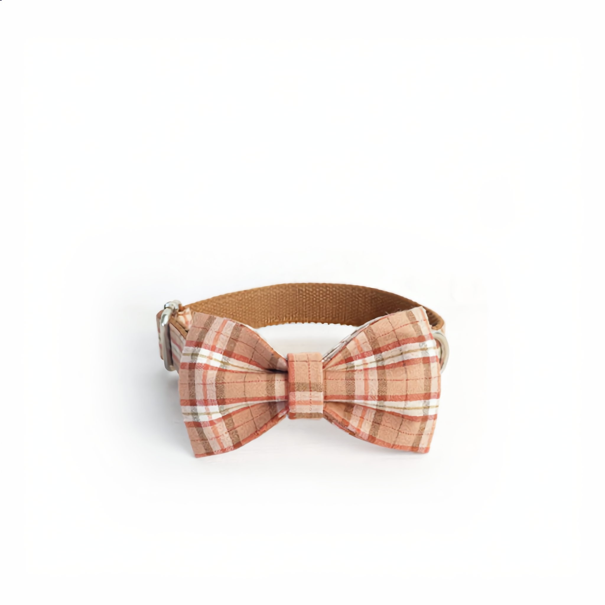 Plaid bow tie on a white background